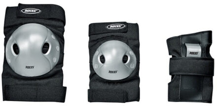 Roces Schaatsbeschermers met kinderlogo set Grijs - L