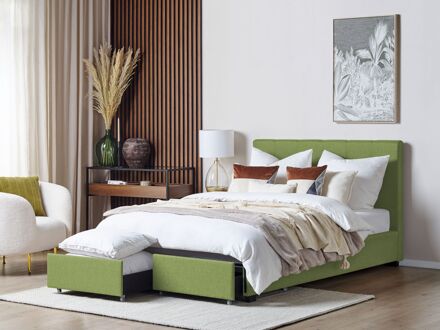 ROCHELLE Bed met opberger Groen 140x200