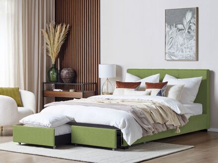 ROCHELLE Bed met opberger Groen 180x200