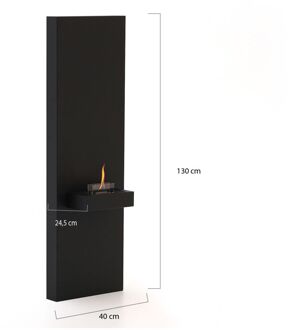 Rock 90 wandhaard 40x24,5x130cm - Laagste prijsgarantie! Zwart