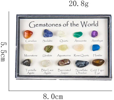 Rock And Mineral Educational Collection 12 Pieces Geology Gem Kit For Kids , Rock Gemstones Quartz Crystal Natural Specimen