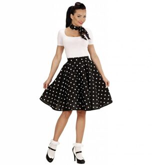 Rock and Roll rokje met sjaaltje zwart