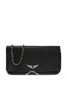 Rock clutch van leer Zwart - 1 maat