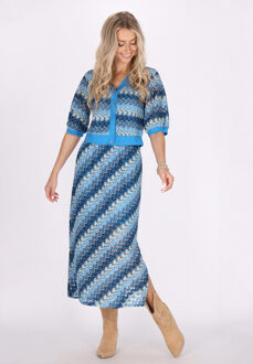 Rock Dames Blauw Veelkleurig Blauw Multi - S