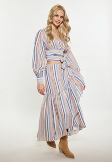 Rock Dames Blauw Veelkleurig - maat Blauw Multi