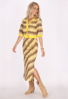 Rock Dames Geel veelkleurig - S