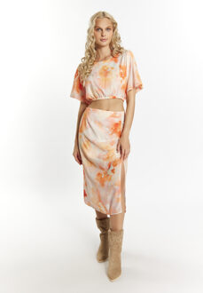 Rock Dames Oranje Veelkleurig