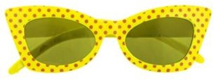 Rock 'n Roll Bril Fluor Geel Geel - Beige - Creme