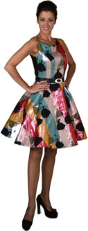 Rock 'n Roll Jurk 50's Dames Avril Multikleur - Print
