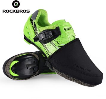 Rockbros Bike Cycling Shoe Cover Mtb Winddicht Slijtvast Warm Houden Zwart Half Overschoenen Fiets Schoen Covers Protector S M