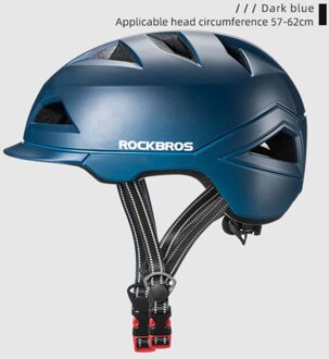 Rockbros Eps Integraal Gegoten Helm Bike Unisex Ademend Shockproof Fietsen Fiets Helm Verstelbare Hoed Fietsen Apparatuur TS-56blauw