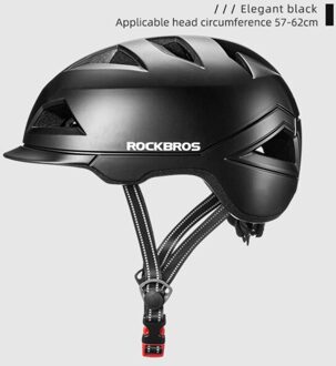 Rockbros Eps Integraal Gegoten Helm Bike Unisex Ademend Shockproof Fietsen Fiets Helm Verstelbare Hoed Fietsen Apparatuur TS-56zwart