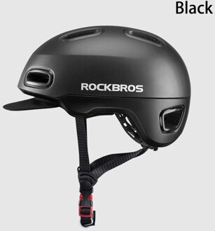 Rockbros Eps Integraal Gegoten Helm Bike Unisex Ademend Shockproof Fietsen Fiets Helm Verstelbare Hoed Fietsen Apparatuur WT-09zwart