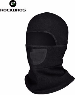 Rockbros Fiets Fleece Caps Fietsen Hoofddeksels Halswarmer Voor Head Fiets Gezichtsmaskers Hoed Kraag Sjaal Fiets Accessoires Zwart