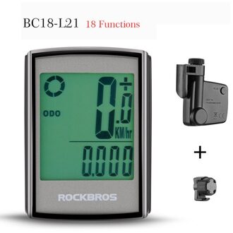 Rockbros Grote Screen Fiets Computer Draadloze Fiets Computer Regendicht Snelheidsmeter Kilometerteller Fietsen Hartslagmeter