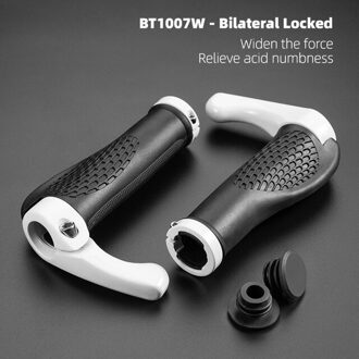 Rockbros Mtb Bike Grips Anti-Skid Ergonomische Fiets Grip Bike Bar Shofar End Stuur Rubber Fietsen Grips Fiets Accessoires BT1007W