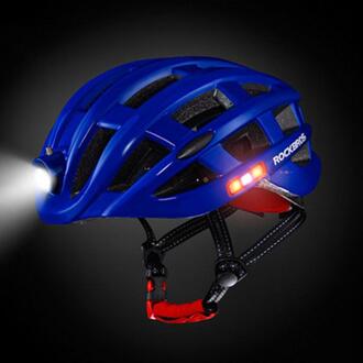 Rockbros Outdoor Sport Helm Met Light Mountainbiken Helm Voor Fietsen Fiets Riding blauw