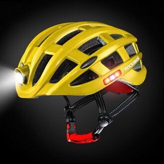 Rockbros Outdoor Sport Helm Met Light Mountainbiken Helm Voor Fietsen Fiets Riding geel