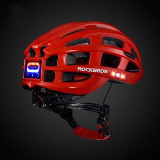 Rockbros Outdoor Sport Helm Met Light Mountainbiken Helm Voor Fietsen Fiets Riding rood