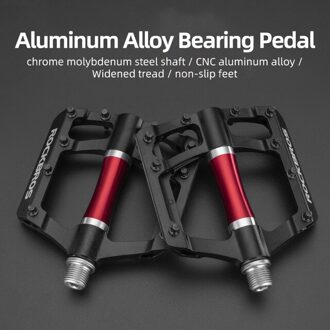 Rockbros Ultralight Mtb Fiets Pedalen Bmx Dh Fiets Aluminium Legering Pedaal As 9/16 "Cr Mo Spindel Fietsen Sealed Bearing pedalen 2020-12CBK