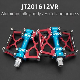 Rockbros Ultralight Mtb Fiets Pedalen Bmx Dh Fiets Aluminium Legering Pedaal As 9/16 "Cr Mo Spindel Fietsen Sealed Bearing pedalen JT201612VR