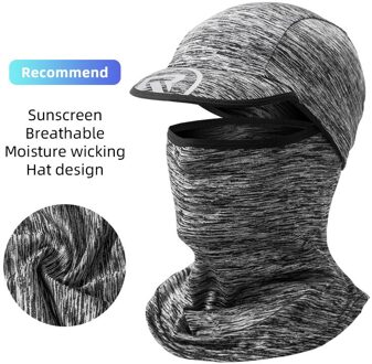 Rockbros Zomer Fietsen Zonnebrandcrème Cap Bandana Mannen Fiets Ijs Zijde Anti-Uv Hoed Fiets Outdoor Sport Motorfiets Vissen Gezichtsmasker LF7357GR
