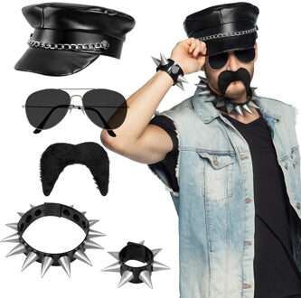 Rocker Accessoires set 5-delig Zwart, Zilver - Grijs