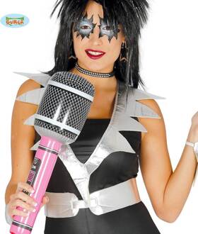 Rocker Microfoon opblaasbaar 50cm Roze