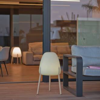 Rocket 70 vloerlamp solar + accu licht hout, wit