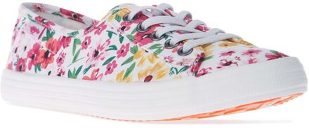 Rocket Dog Chow Chow Margate Bloemen Casual Slip On Dames Meisjes - maat EU 38 / UK 5 Wit