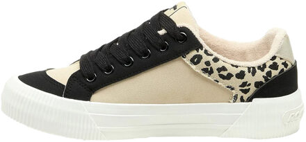 Rocket Dog Dames/Dames Cheery Colour Block Faux Suede Trainers (Zwart/Natuurlijk) - EU 38 / UK 5