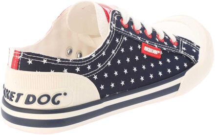 Rocket Dog Dames/Dames Jazzin Spangle Banner Trainers (Rood, Marine) Blauw en rood - EU 38 / UK 5