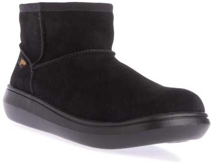 Rocket Dog Dames Rocket Dog Sugar Rush Suede Enkellaarsjes in Zwart - maat