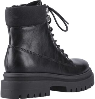 Rocket Dog Danie Dameslaarzen Van Zwart Kunstleer Met Hak En Halve Hoogte - EU 37 / UK 4