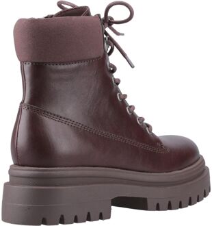 Rocket Dog Danie Kunstleren Dames Laarzen Met Hak In Donkerbruin Tot Halverwege De Kuit - EU 37 / UK 4