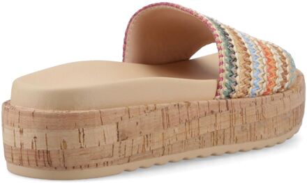 Rocket Dog Faye Alti Raffia Textiel Dames Multicolour Sandalen Veelkleurig - EU 39/ UK 6