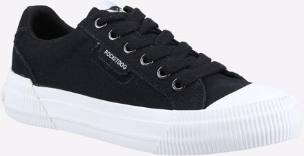 Rocket Dog Women's Rocket Dog Cheery Canvas Pumps in White Zwart - EU 40.5 / UK 7