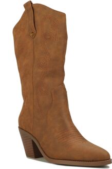 Rocket Dog Women's Rocket Dog Feria Cowboy Boots in Walnut - maat Bruin