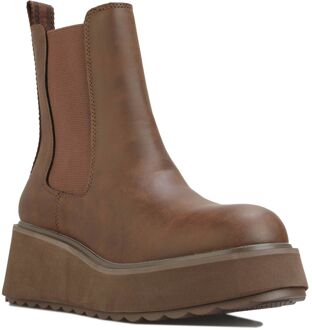 Rocket Dog Women's Rocket Dog Heyday Platform Chelsea Boots in Brown Bruin - EU 39/ UK 6