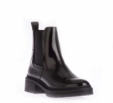 Rocket Dog Women's Rocket Dog Iggie Patent Chelsea Boots in Black Zwart - EU 39/ UK 6
