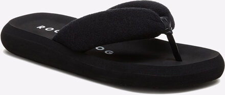 Rocket Dog Women's Rocket Dog Sunset Puff Flip Flops in Black - maat Zwart