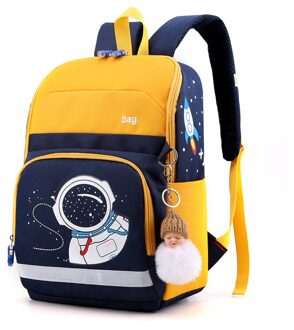 Rocket Patroon Kinderen School Rugzakken Voor Jongens En Meisjes Primaire Schooltassen Meisje Nylon Boekentas Kids Cartoon Rugzak Satchel geel