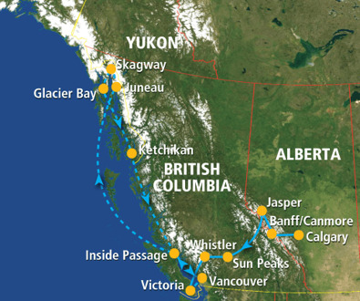 Rockies Trail & Cruise to the Glaciers (18 dagen)