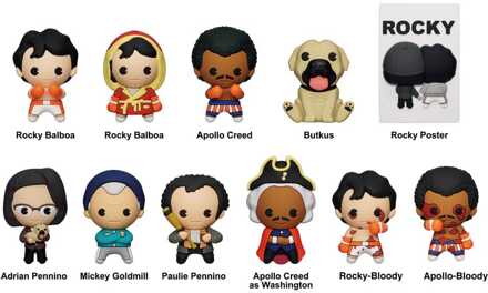 Rocky 3D PVC Bag Clips Series 1 Display (24)