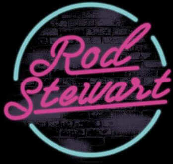 Rod Stewart Neon Men's T-Shirt - Black - XS Zwart