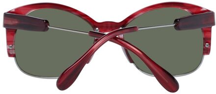 Rode Acetaat & Metaal Zonnebril Rood