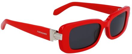 Rode Acetaat Zonnebril - maat Rood