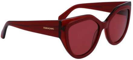 Rode Acetaat Zonnebril Rood