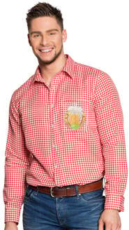 Rode Apres Ski Blouse Budget Heren Rood - Zalm