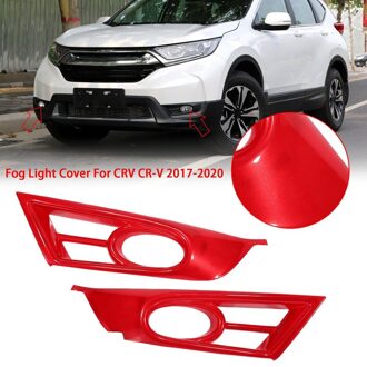 Rode Auto Voorbumper Mistlamp Lamp Frame Cover Versieringen Voor Honda Crv CR-V